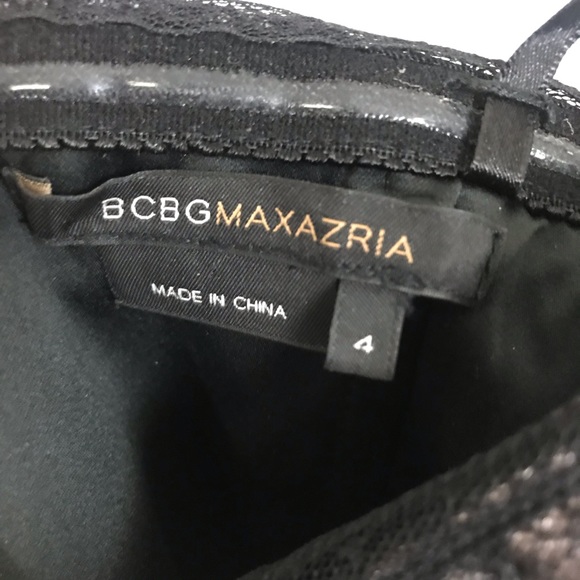 BCBG MAXAZRIA Black Pink Floral Lace Tulle Dress - Picture 2 of 8